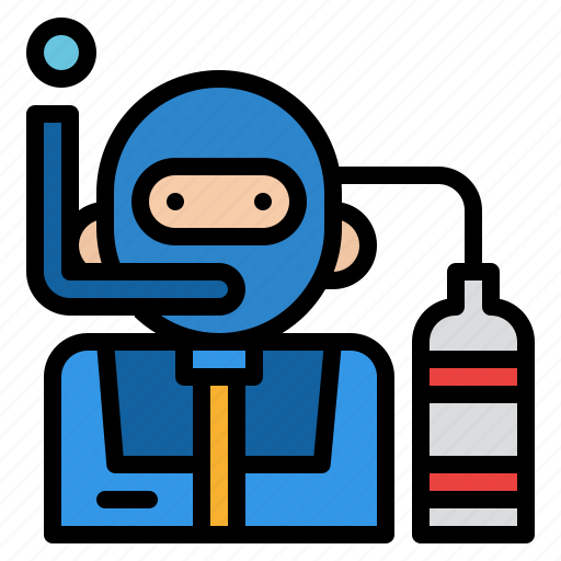 Diving, job, occupation, profession, scuba icon - Download on Iconfinder