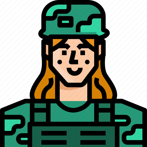 Army, avatar, military, occupation, soldier, woman icon - Download on Iconfinder