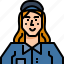 avatar, delivery, occupation, service, woman, worker 