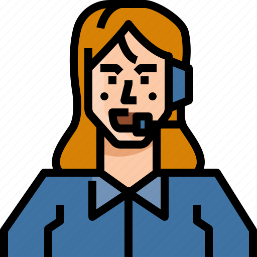Avatar, consultant, occupation, operator, service, support, woman icon - Download on Iconfinder