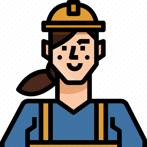 Avatar, construction, occupation, service, woman, worker icon - Download on Iconfinder