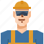 avatar, construction, man, occupation, service, worker 