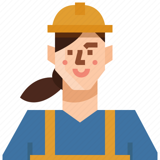 Avatar, construction, female, occupation, service, woman, worker icon - Download on Iconfinder