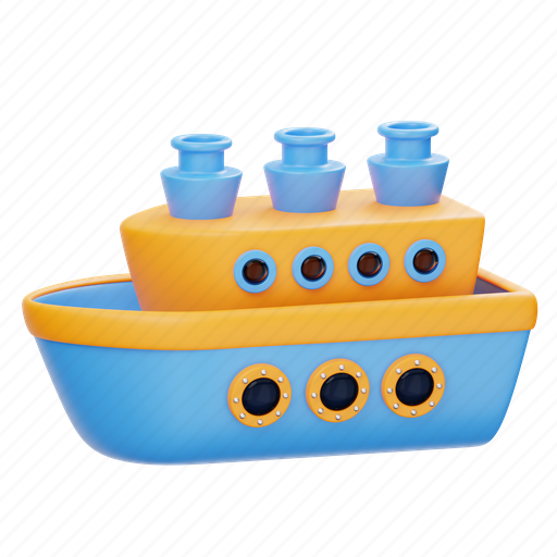 Ship, vehicle, transportation, transport, boat 3D illustration - Download on Iconfinder