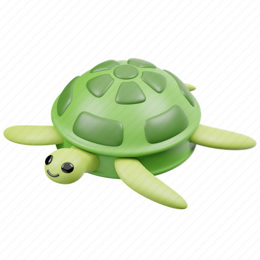 Turtle, animal, underwater, oceanlife, marine life, cute, face 3D illustration - Download on Iconfinder