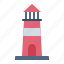 lighthouse, building, sea, ocean 