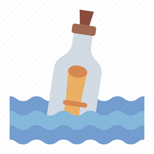 Message, ocean, sea, water, message in a bottle icon - Download on Iconfinder
