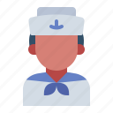 sailor, man, avatar, ocean, sea