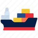 cargo, ship, ocean, boat, nautical