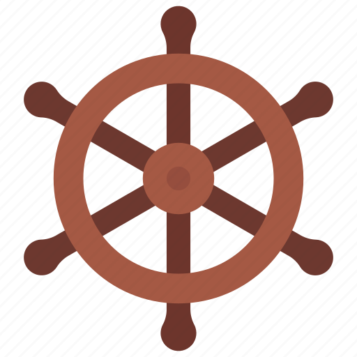Pirate, steering, wheel, pirates, boat, nautical icon - Download on Iconfinder