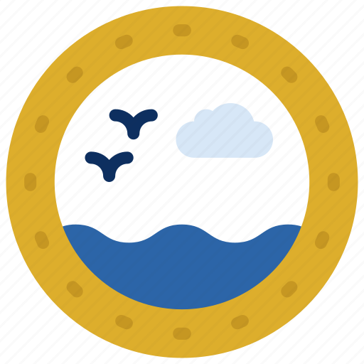 Ship, porthole, ocean, pirateship, waves icon - Download on Iconfinder