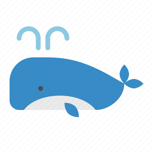 Aquatic animal, fish, ocean, sea, whale, whale with fountain icon - Download on Iconfinder