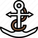 anchor, ocean, sea, water