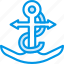 anchor, ocean, sea, water 