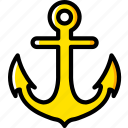 anchor, ocean, sea, water