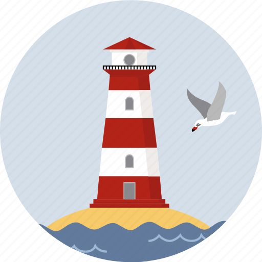 Directory, light, ocean, seagull, tower, water icon - Download on Iconfinder