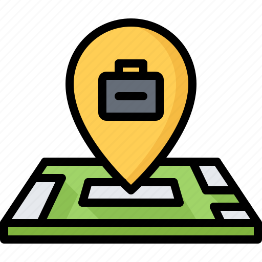 Business, corporation, job, location, map, office, pin icon - Download on Iconfinder