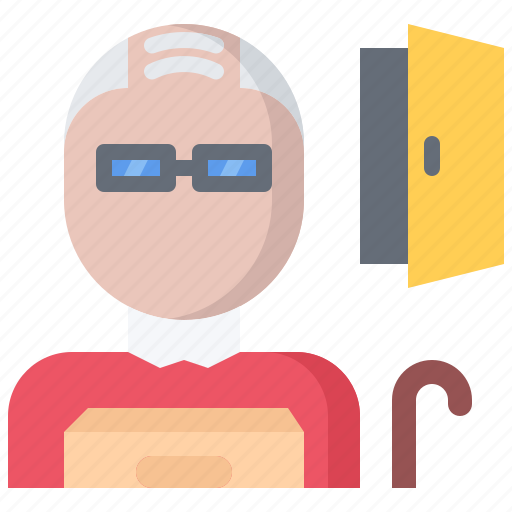 Business, corporation, door, man, office, old, retirement icon - Download on Iconfinder