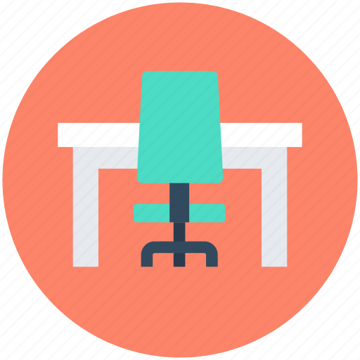 Desk drawer, office chair, office desk, office table, study desk icon - Download on Iconfinder