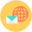 email, envelope, globe, letter, mail 