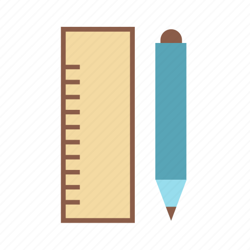 Pencil, ruler, stationery icon - Download on Iconfinder