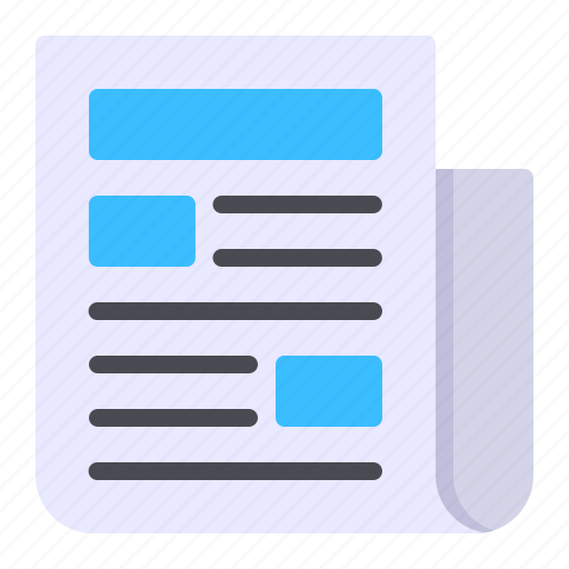 Media, news, newspaper, office, paper icon - Download on Iconfinder