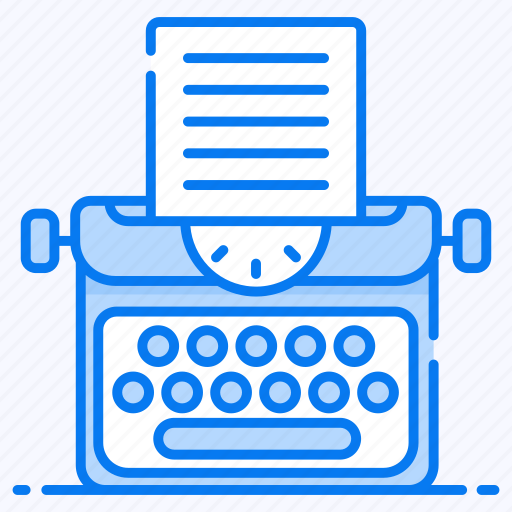 Composing novel, copywriter, retro typewriter, typewriter, typing machine icon - Download on Iconfinder
