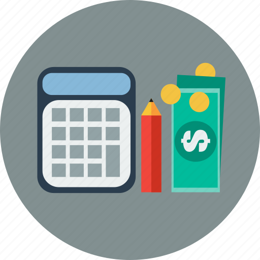 Accounting, office, calculator, dollars, finance, math, pencil icon - Download on Iconfinder