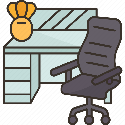 Office, desk, chair, workplace, furniture icon - Download on Iconfinder