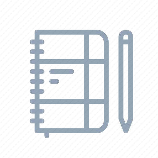 Agenda, notebook, pencil icon - Download on Iconfinder