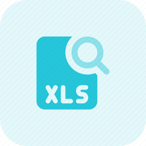 File, xls, search, office, files icon - Download on Iconfinder