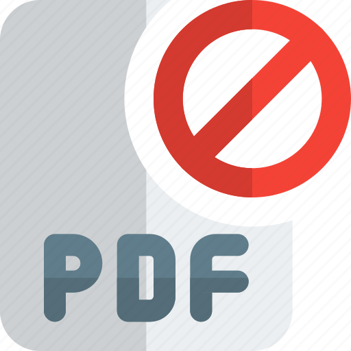 File, pdf, banned, office, files icon - Download on Iconfinder