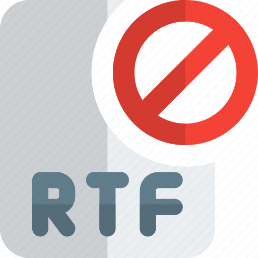 File, rtf, banned, office, files icon - Download on Iconfinder