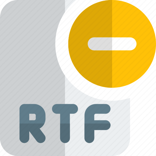 File, rtf, minus, office, files icon - Download on Iconfinder