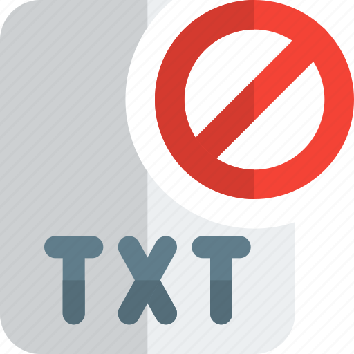 File, txt, banned, office, files icon - Download on Iconfinder