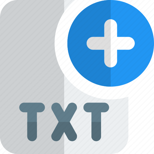 File, txt, plus, office, files icon - Download on Iconfinder