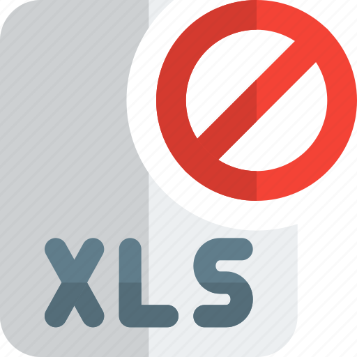 File, xls, banned, office, files icon - Download on Iconfinder