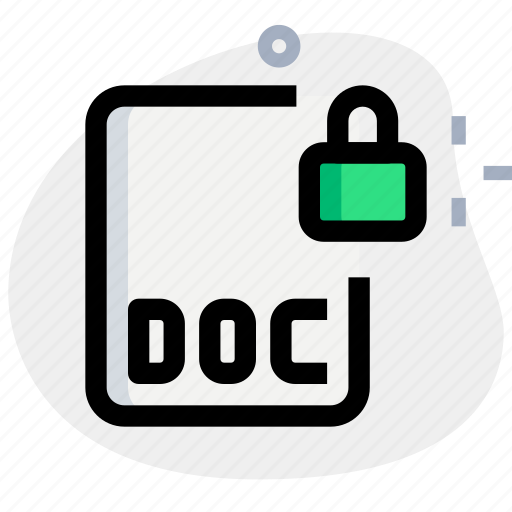 File, doc, lock, office, files icon - Download on Iconfinder