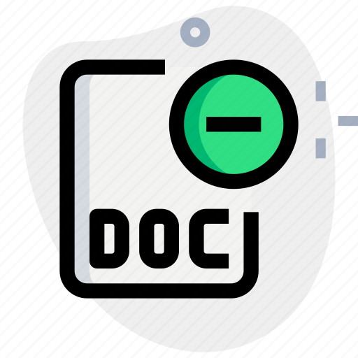 File, doc, minus, office, files icon - Download on Iconfinder