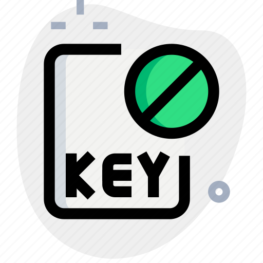File, key, banned, office, files icon - Download on Iconfinder