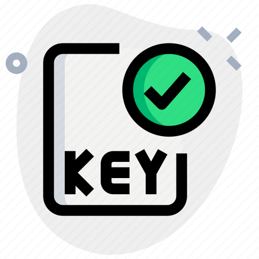 File, key, check, office, files icon - Download on Iconfinder