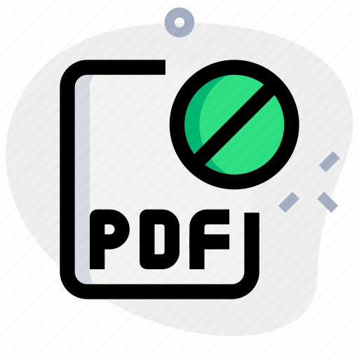 File, pdf, banned, office, files icon - Download on Iconfinder