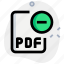 file, pdf, minus, office, files 