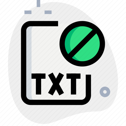 File, txt, banned, office, files icon - Download on Iconfinder