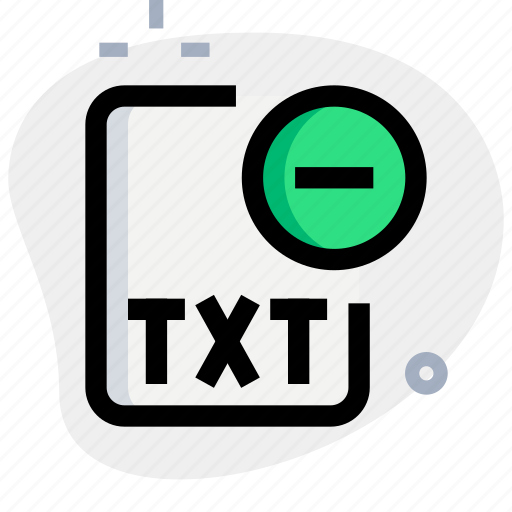 File, txt, minus, office, files icon - Download on Iconfinder