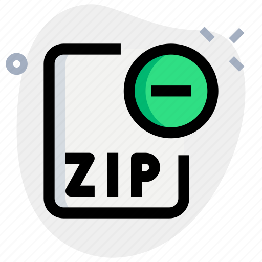 File, zip, minus, office, files icon - Download on Iconfinder