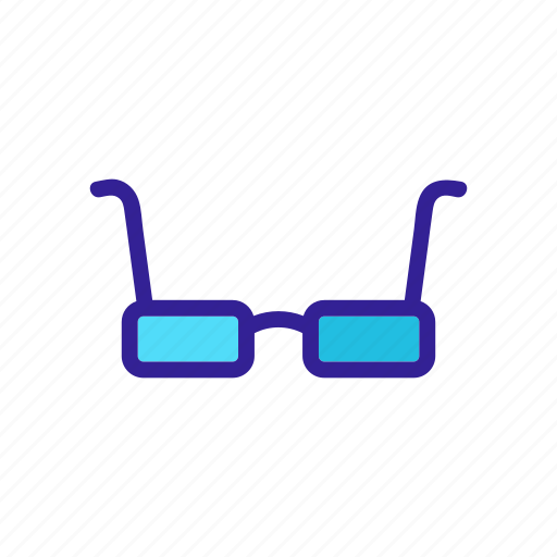 Contour, eye, glasses, office, view, vision icon - Download on Iconfinder