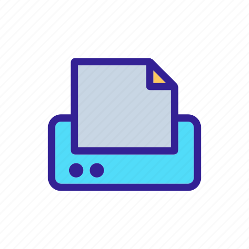 Arrow, contour, document, element, office, print icon - Download on Iconfinder