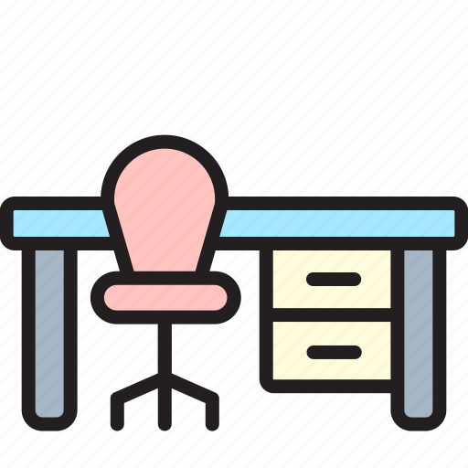 Office, cut, desk, office desk, office chair, reception, manager icon - Download on Iconfinder
