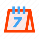 calendar, desk, office, schedule, stationery